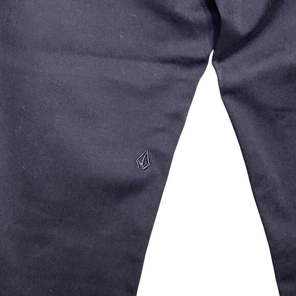 Volcom Pants Women's 27 Black High Rise Ankle Fit Grunge Goth Emo Pants Casual - Picture 10 of 12